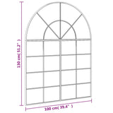 Wall Mirror Black 100x130 cm Arch Iron 3200613