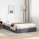 Storage Bed with Mattress Grey 120 x 190 cm Faux leather 3369939
