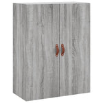 Highboard Grey Sonoma 69.5x34x180 cm Engineered Wood 3195657