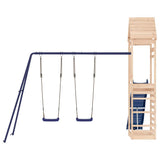 Outdoor Playset Natural wood, Blue Solid pine wood, Polypropylene 3156931