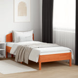 Bed Frame without Mattress Wax Brown 100x200 cm Solid Wood Pine 3207220