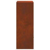 Parcel Drop Box Rusty 41 x 38 x 103 cm Weathering Steel 874939