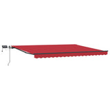 Retractable Awning Manual Red 400 x 350 cm Fabric 3330828