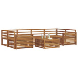 Outdoor Sofa Set 7 pcs Natural Solid Acacia Wood 3373104
