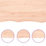 ZNTS Wall Shelf 60x40x cm Untreated Solid Wood Oak 363529
