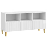 TV Cabinet High Gloss White 102 x 34.5 x 50 cm Engineered Wood 894679