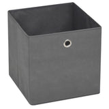 Storage Boxes 10 pcs Non-woven Fabric 28x28x28 cm Grey 325193
