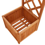 ZNTS Garden Pergola with Planter Solid Firwood 316388
