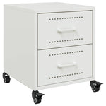 ZNTS Bedside Cabinet White 36x39x43.5 cm Steel 846636