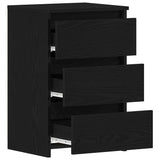 Bedside Cabinet with Drawer 2 pcs Black Oak 40 x 35 x 62.5 cm 862614