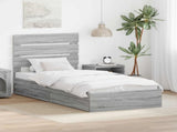 Storage Bed with Drawer Grey Sonoma 90 x 190 cm Engineered Wood 3411932