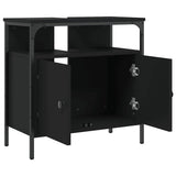 Bathroom Sink Cabinet Black Engineered wood Medium 842436