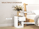 Set of Two Modern Storage Bedside Tables - White T3398P343532