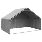 Outdoor Dog Kennel with Cover 3x2x1.9 m Galvanised Steel 4105409
