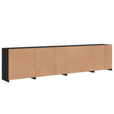 Sideboard with LED Lights Black 283x37x67 cm 3209017
