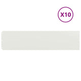 Lawn Edgings 10 pcs White 25x103 cm Cold-rolled Steel 860167