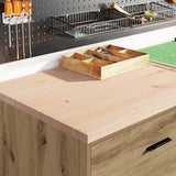 Garage Storage Cabinet Artisan Oak 60x51x85 cm Solid Wood Pine 860606