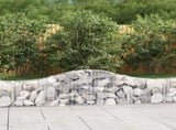 Arched Gabion Baskets 5 pcs 200x30x40/60 cm Galvanised Iron 3145370
