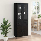 Highboard Black Oak 69.5 x 34 x 180 cm Engineered Wood 3416106