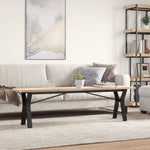 ZNTS Coffee Table Y-Frame 160x40x45.5 cm Solid Wood Pine and Steel 3282778