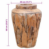 Decoration Vase 40x60 cm Solid Teak Wood 285211