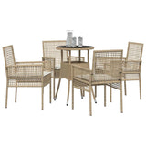 Garden Dining Set 5 pcs Beige Poly rattan 3334950