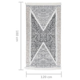 Rug Black and Grey 120x180 cm Cotton 340090