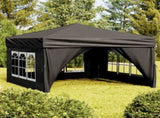 Folding Party Tent with Sidewalls Black 3x3 m 93525