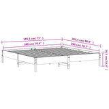 Bed Frame without Mattress White 180x200 cm Solid Wood Pine 842687