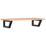 Basin Shelf Wall Mounted Steel and Solid Wood Oak 3302567
