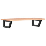 Basin Shelf Wall Mounted Steel and Solid Wood Oak 3302567
