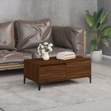 Coffee Table Brown Oak 90x50x36.5 cm Engineered Wood 821123