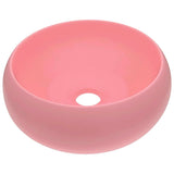 Luxury Wash Basin Round Matt Pink 40x15 cm Ceramic 146999