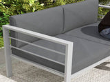 Two-Seater Aluminium Garden Sofa - Grey T3398P314165