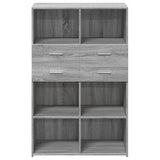 Highboard Grey Sonoma 80x42.5x124 cm Engineered Wood 3281390