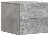 Wall-Mounted Bedside Cabinet 2 pcs Concrete Grey 898812