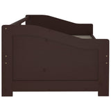 3-Seater Day Bed without Mattress Dark Brown 90x200cm 322167