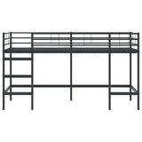 Kids'Loft Bed Frame Black 99.5 x 200 cm Steel 42020764