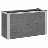 Garden Raised Bed Grey 75 x 30 x 22 cm WPC and Aluminium 42039083