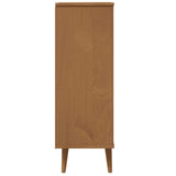 Shoe Cabinet MOLDE Brown 59.5x35x103 cm Solid Wood Pine 4013411