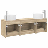 Bathroom Furniture Set 3 pcs Sonoma Oak 49.5 x 44.5 x 66 cm 3405917