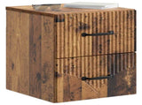 Wall-Mounted Bedside Cabinet 2 pcs Old Wood 34.5 x 33 x 40 cm 898992