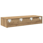 ZNTS Wall Shelf with Drawers Artisian Oak 100x36x19 cm Engineered Wood 859994