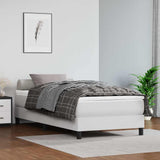 Pocket Spring Bed Mattress White 100x190x20cm Twin Faux Leather 347858