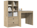 Desk with Drawer with Shelf with Storage 2 pcs Sonoma Oak 3337339
