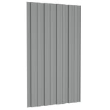 Roof Panel 12 pcs Grey 80 x 45 cm Galvanised steel 42047111