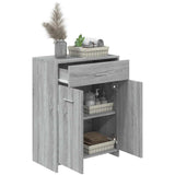 Bathroom Cabinet Grey Sonoma 60x33x80 cm Engineered Wood 815664