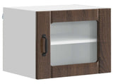 Wall Glass Cabinet LUCCA Brown Oak 40 x 31 x 40 cm 884848