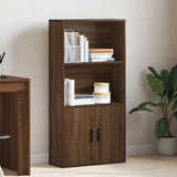 Bookcase Brown Oak 60x24x120 cm Engineered Wood 860424