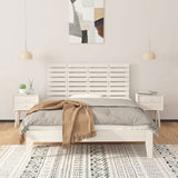 Wall Headboard White 156x3x63 cm Solid Wood Pine 824739